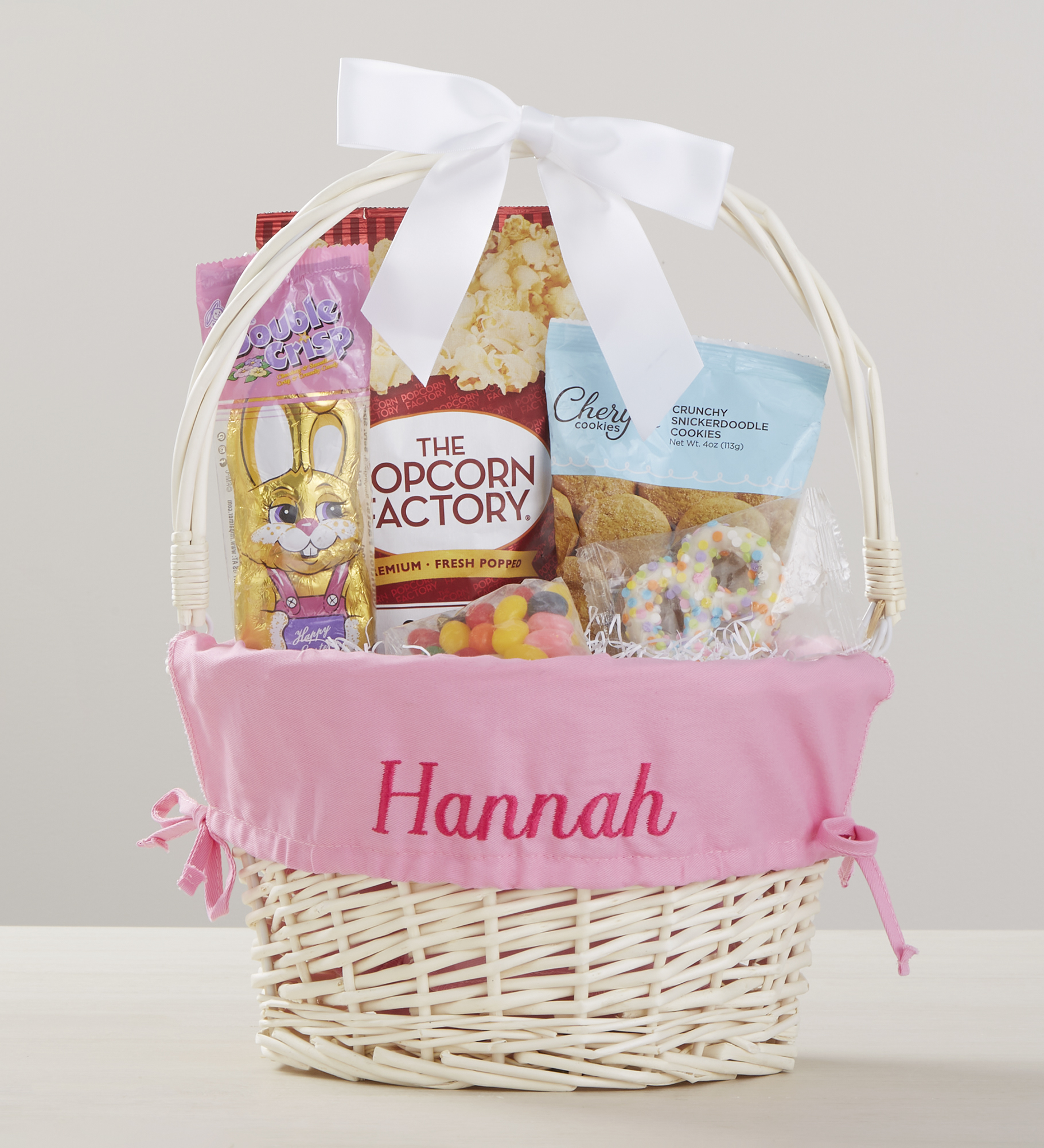 Personalized Willow Easter Basket & Treats Gift Set